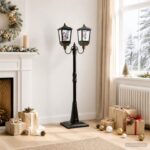 vidaXL Vianočný lampáš ESPOO Studená biela 57 x 37,5 x 179 cm – Obrázok 3