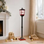 vidaXL Vianočný lampáš ESPOO Studená biela 26,5 x 26,5 x 146 cm