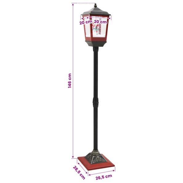 vidaXL Vianočný lampáš ESPOO Studená biela 26,5 x 26,5 x 146 cm – Obrázok 8
