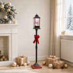 vidaXL Vianočný lampáš ESPOO Studená biela 26,5 x 26,5 x 150 cm – Obrázok 3