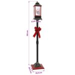 vidaXL Vianočný lampáš ESPOO Studená biela 26,5 x 26,5 x 150 cm – Obrázok 9