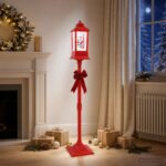 vidaXL Vianočný lampáš ESPOO Studená biela 26,5 x 26,5 x 150 cm