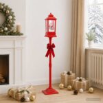 vidaXL Vianočný lampáš ESPOO Studená biela 26,5 x 26,5 x 150 cm – Obrázok 3