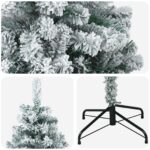 vidaXL Umelý vianočný stromček 120 cm PVC a oceľ Zelená a biela – Obrázok 4