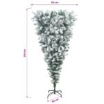 vidaXL Umelý vianočný stromček hore nohami 210 cm PVC a oceľ – Obrázok 7