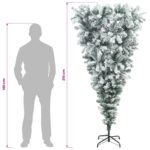vidaXL Umelý vianočný stromček hore nohami 210 cm PVC a oceľ – Obrázok 8