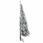 vidaXL Umelý vianočný stromček 150 cm PVC a oceľ Zelená a biela – Obrázok 4