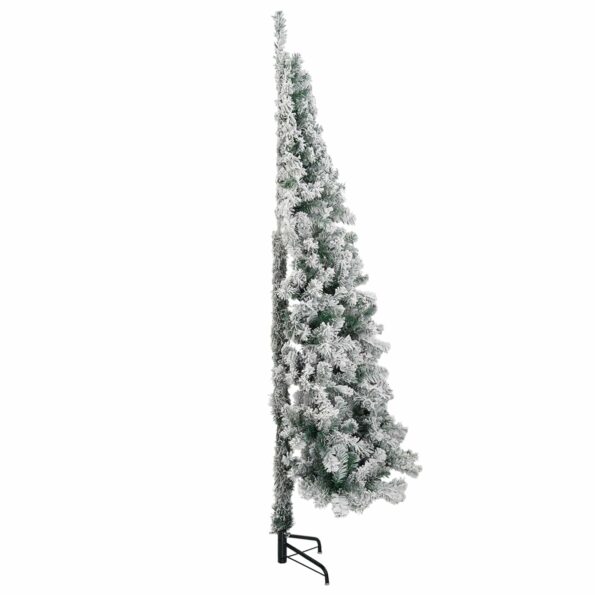 vidaXL Umelý vianočný stromček 150 cm PVC a oceľ Zelená a biela – Obrázok 4