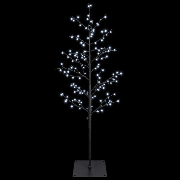 vidaXL Vianočná mikro breza Čierna 120 cm Oceľ 279 LED – Obrázok 4