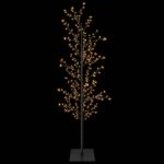 vidaXL Vianočná mikro breza Čierna 150 cm Oceľ 360 LED – Obrázok 4
