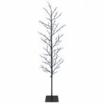 vidaXL Vianočná mikro breza Čierna 180 cm Oceľ 459 LED – Obrázok 2