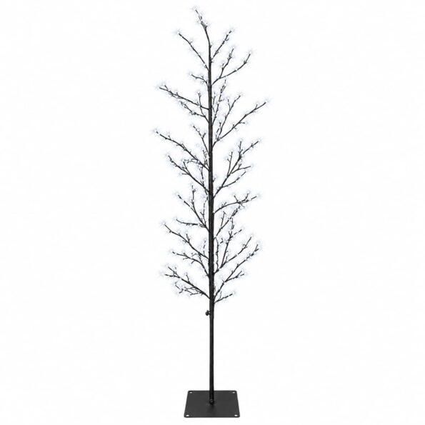 vidaXL Vianočná mikro breza Čierna 180 cm Oceľ 459 LED – Obrázok 2
