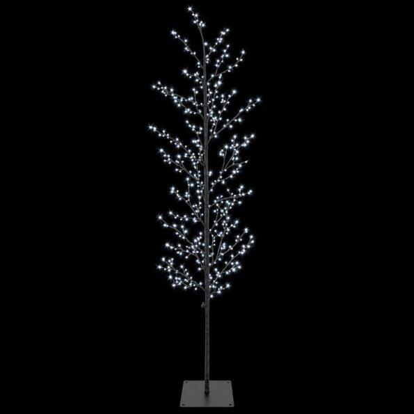 vidaXL Vianočná mikro breza Čierna 180 cm Oceľ 459 LED – Obrázok 4