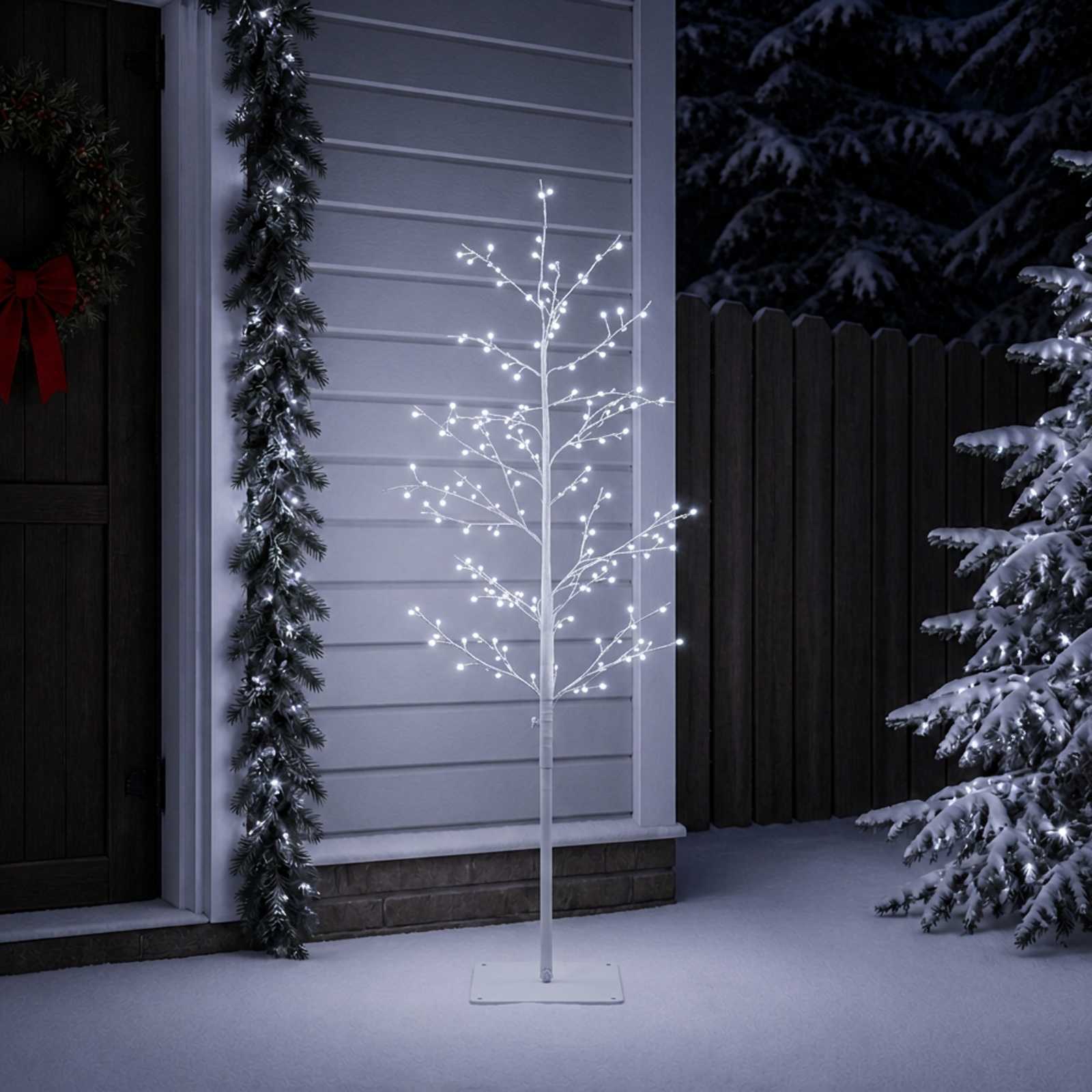 42055296_1.jpg vidaXL Vianočná mikro breza Biela 120 cm Oceľ 279 LED – Obrázok 1