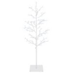 vidaXL Vianočná mikro breza Biela 120 cm Oceľ 279 LED – Obrázok 2