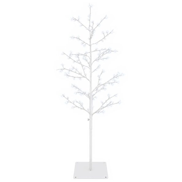 vidaXL Vianočná mikro breza Biela 120 cm Oceľ 279 LED – Obrázok 2
