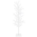 vidaXL Vianočná mikro breza Biela 150 cm Oceľ 360 LED – Obrázok 2