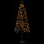 vidaXL LED vianočný stromček Čierna 150 cm Oceľ 164 LED – Obrázok 4