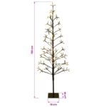 vidaXL LED vianočný stromček Čierna 150 cm Oceľ 164 LED – Obrázok 7