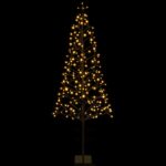 vidaXL LED vianočný stromček Čierna 20 x 20 x 180 cm Oceľ 196 LED – Obrázok 4