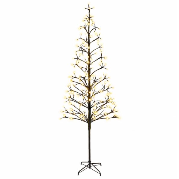 vidaXL LED vianočný stromček Čierna 240 cm Oceľ 268 LED – Obrázok 2
