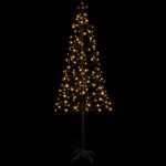 vidaXL LED vianočný stromček Čierna 240 cm Oceľ 268 LED – Obrázok 4