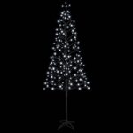 vidaXL LED vianočný stromček Čierna 47 x 240 cm Oceľ 268 LED – Obrázok 4