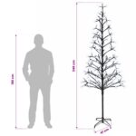 vidaXL LED vianočný stromček Čierna 47 x 240 cm Oceľ 268 LED – Obrázok 7