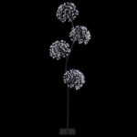 vidaXL LED vianočný stromček v tvare S Čierna 18 x 18 x 150 cm Oceľ – Obrázok 4