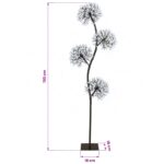 vidaXL LED vianočný stromček v tvare S Čierna 18 x 18 x 150 cm Oceľ – Obrázok 7