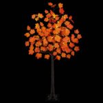 vidaXL LED javorový vianočný stromček Hnedá 120 cm Plast 48 LED – Obrázok 4