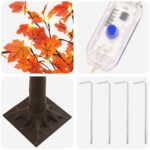 vidaXL LED javorový vianočný stromček Hnedá 120 cm Plast 48 LED – Obrázok 5