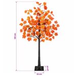 vidaXL LED javorový vianočný stromček Hnedá 120 cm Plast 48 LED – Obrázok 7