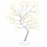 vidaXL Mini vianočný stromček Starburst 2 ks Strieborná 12 x 50 cm – Obrázok 2