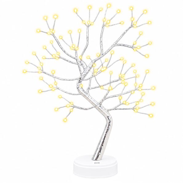 vidaXL Mini vianočný stromček Starburst 2 ks Strieborná 12 x 50 cm – Obrázok 2