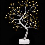 vidaXL Mini vianočný stromček Starburst 2 ks Strieborná 12 x 50 cm – Obrázok 3