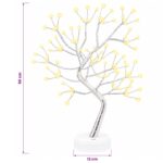 vidaXL Mini vianočný stromček Starburst 2 ks Strieborná 12 x 50 cm – Obrázok 6