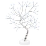 vidaXL Mini vianočný stromček Starburst 2 ks Strieborná 12 x 50 cm – Obrázok 2