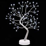 vidaXL Mini vianočný stromček Starburst 2 ks Strieborná 12 x 50 cm – Obrázok 3