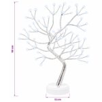 vidaXL Mini vianočný stromček Starburst 2 ks Strieborná 12 x 50 cm – Obrázok 6