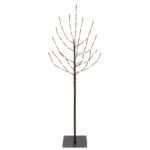 vidaXL LED vianočný stromček Čierna 120 cm Oceľ 100 LED – Obrázok 2