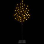 vidaXL LED vianočný stromček Čierna 120 cm Oceľ 100 LED – Obrázok 4