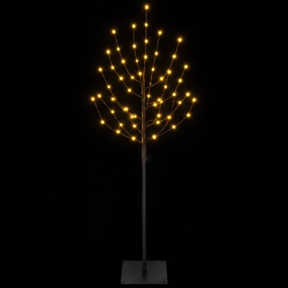 vidaXL LED vianočný stromček Čierna 120 cm Oceľ 100 LED – Obrázok 4