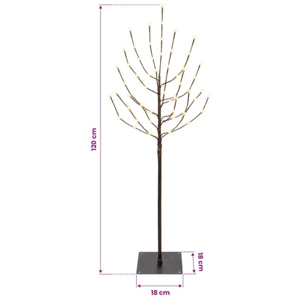vidaXL LED vianočný stromček Čierna 120 cm Oceľ 100 LED – Obrázok 7