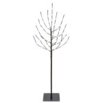 vidaXL LED vianočný stromček Čierna 120 cm Oceľ 100 LED – Obrázok 2