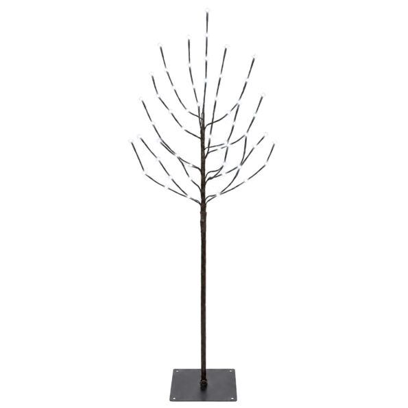 vidaXL LED vianočný stromček Čierna 120 cm Oceľ 100 LED – Obrázok 2