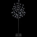 vidaXL LED vianočný stromček Čierna 120 cm Oceľ 100 LED – Obrázok 4