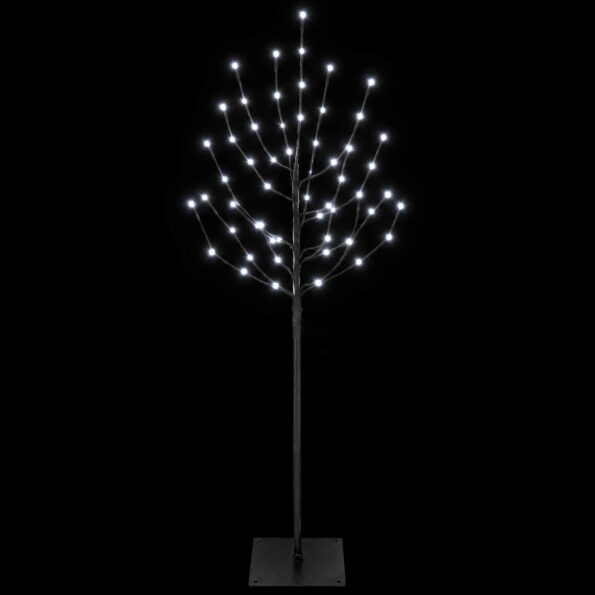 vidaXL LED vianočný stromček Čierna 120 cm Oceľ 100 LED – Obrázok 4