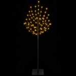 vidaXL LED vianočný stromček Čierna 18 x 18 x 150 cm Oceľ 140 LED – Obrázok 4
