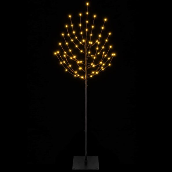 vidaXL LED vianočný stromček Čierna 18 x 18 x 150 cm Oceľ 140 LED – Obrázok 4